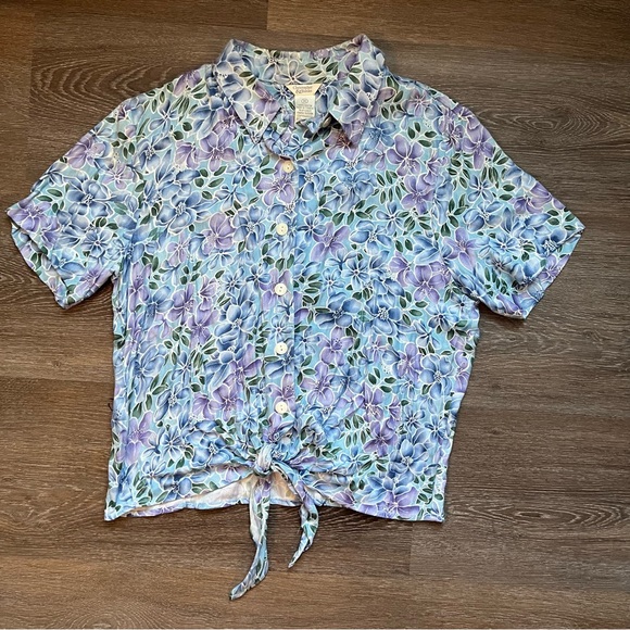 Y2K tie waist top - Picture 1 of 8